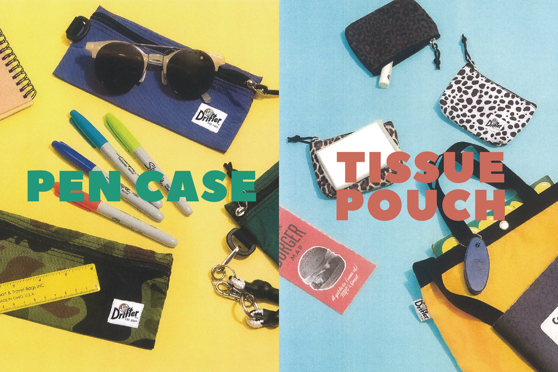 【PEN CASE & TISSUE POUCH】Drifter 2023SS NEW ARRIVALS REVIEW #7