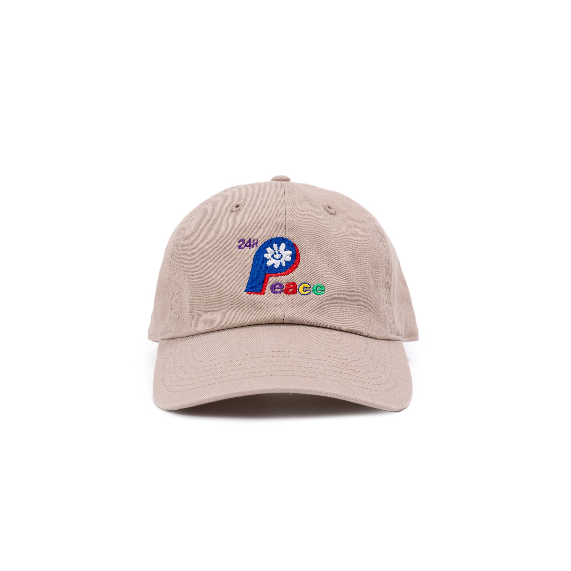 24H PEACE SMILE WASHED CAP (SAND KHAKI) / 24Hピースランウォッシュドキャップ (サンドカーキ)