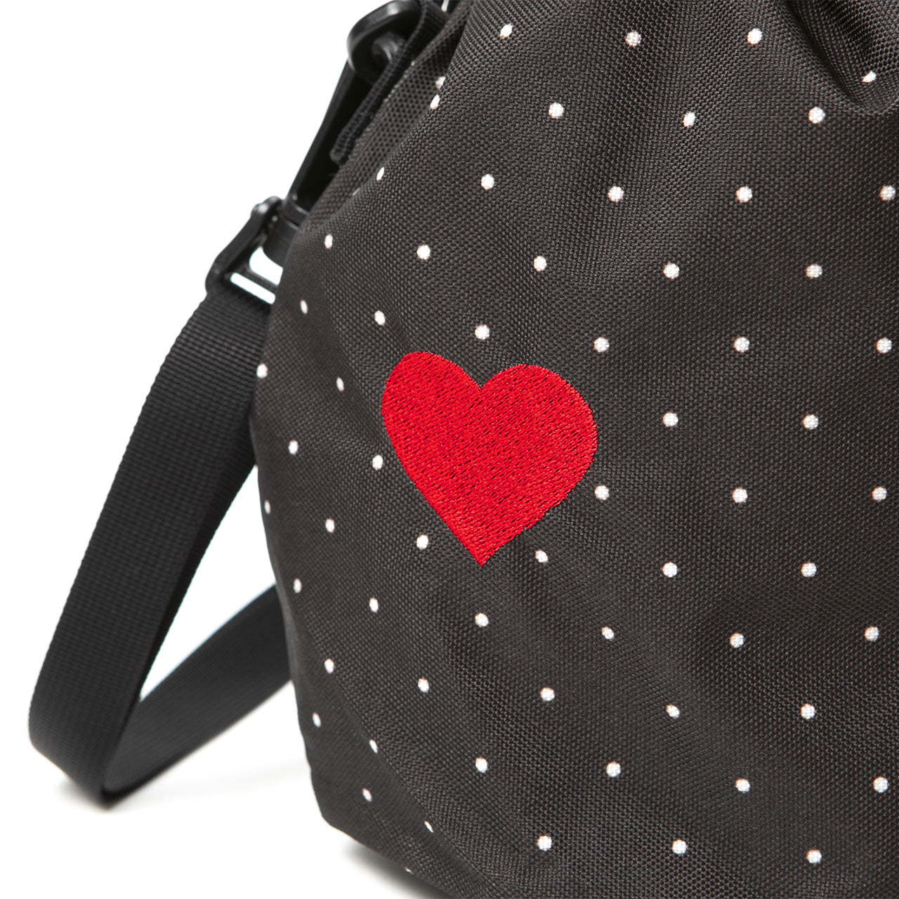 SAMPLE-DRAWSTRING POUCH DOTS (HEART)