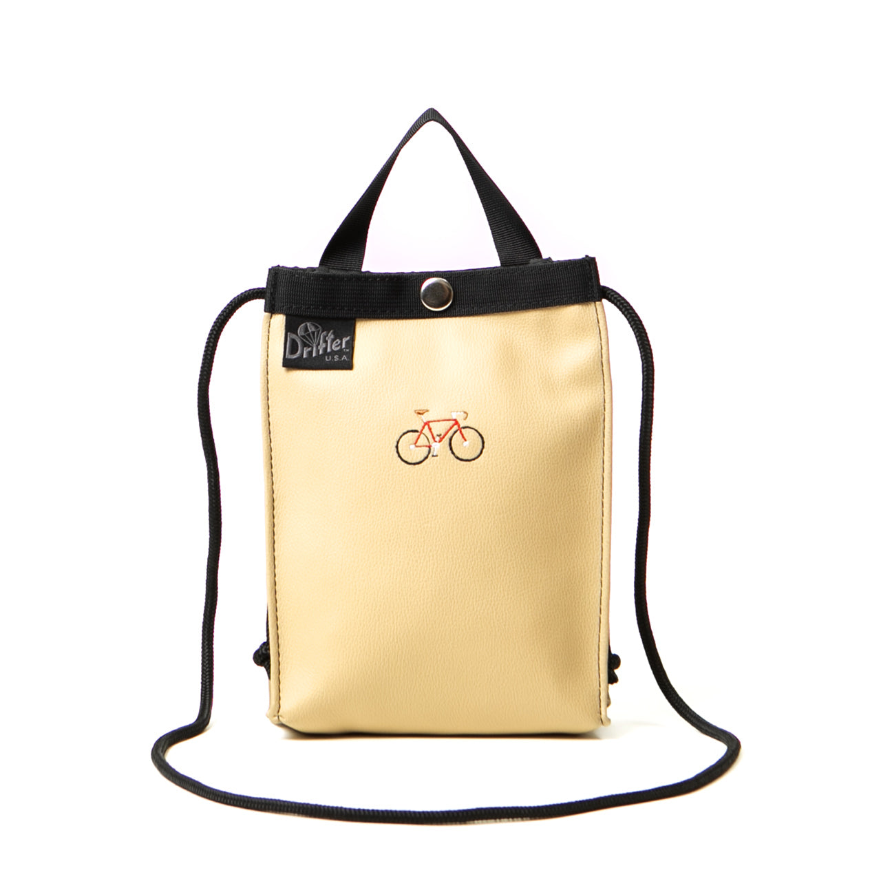 SAMPLE-EASY STRING POUCH FAKE LEATHER BEIGE (BICYCLE)