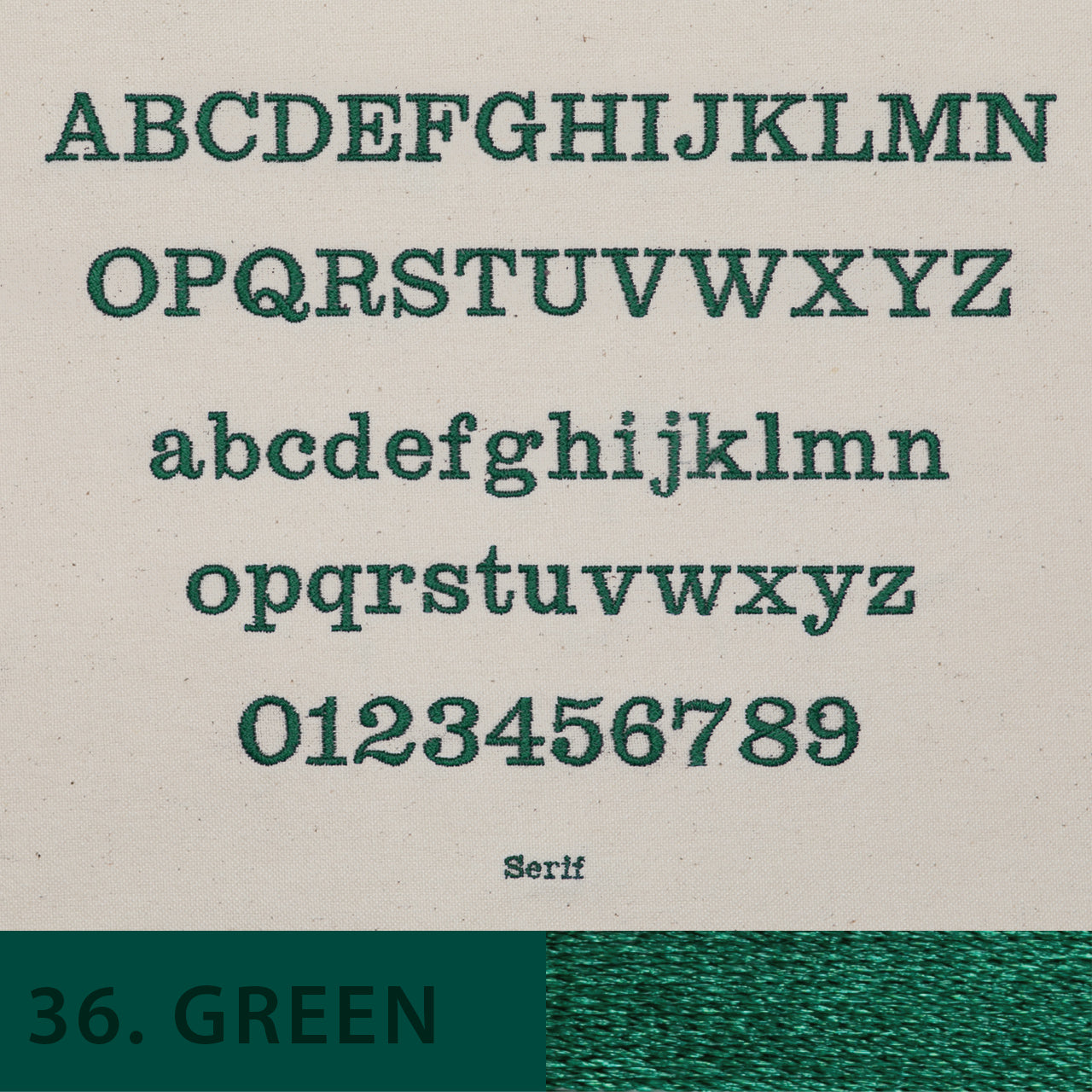 刺しゅう フォント