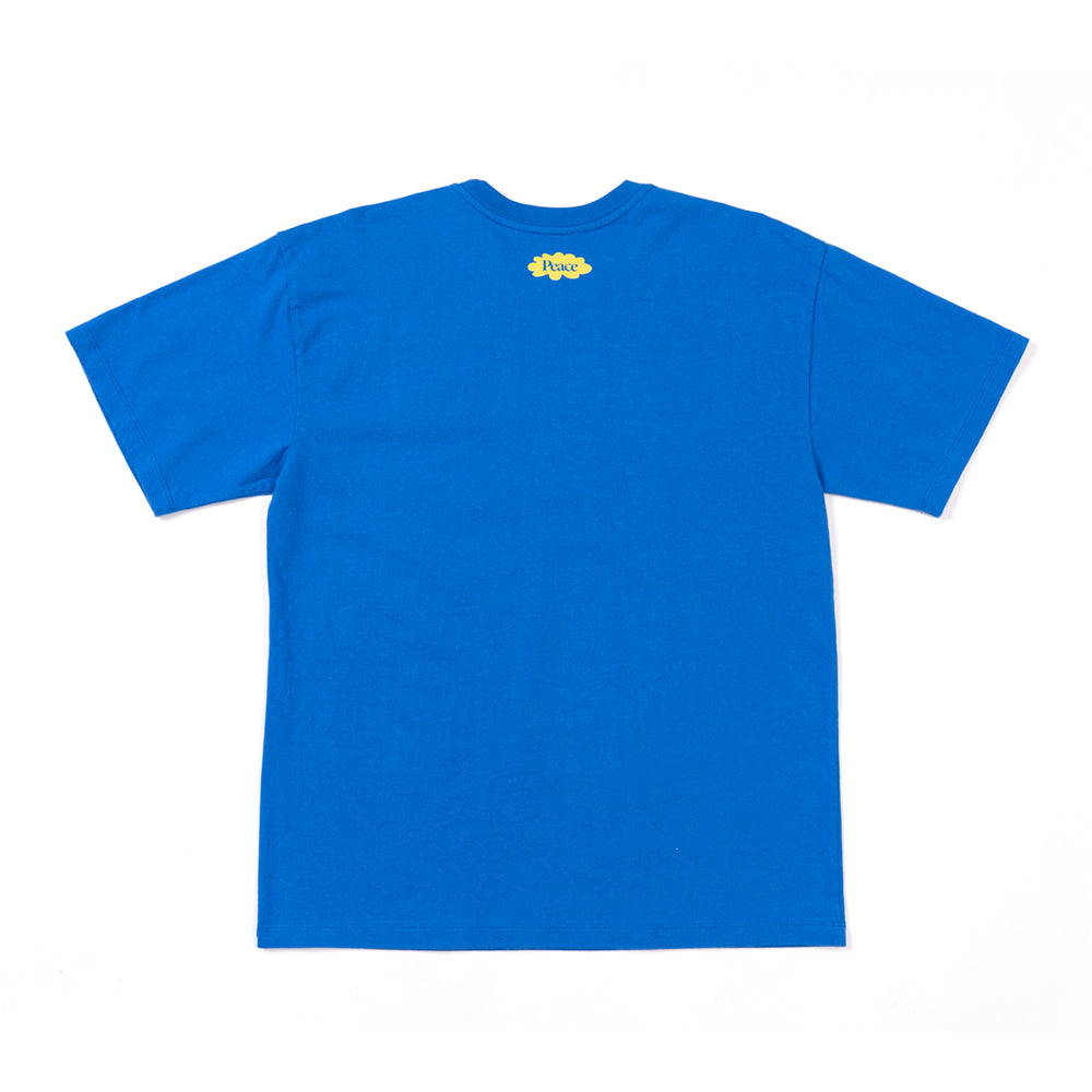 FLOWER RUN PEACE RUN TEE (DEEP BLUE) / フラワーランピースランティー (ディープブルー)