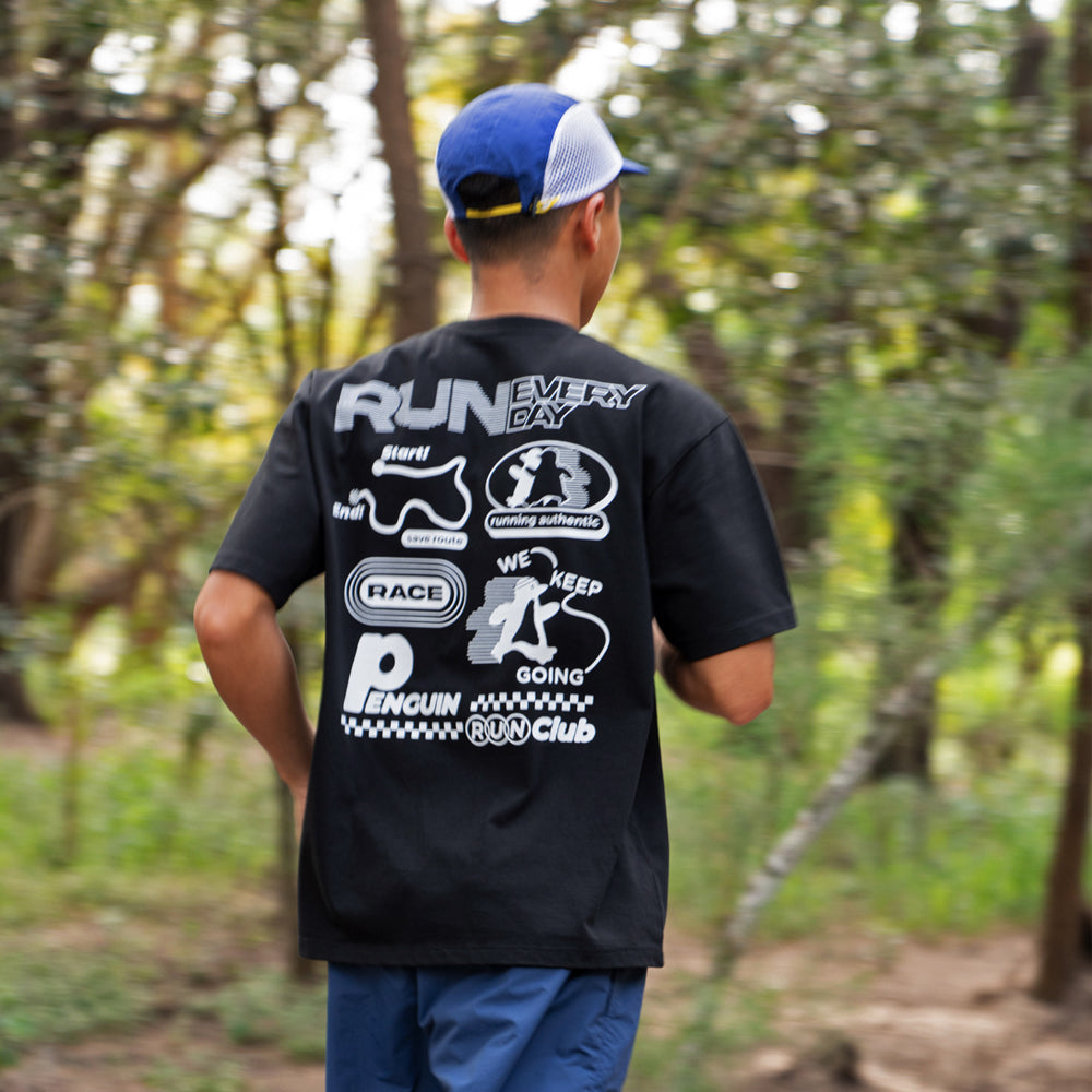 PENGUIN RUN IN CALIFORNIA TEE (JET BLACK) / ペンギンランインカリフォルニアティー (ジェットブラック)