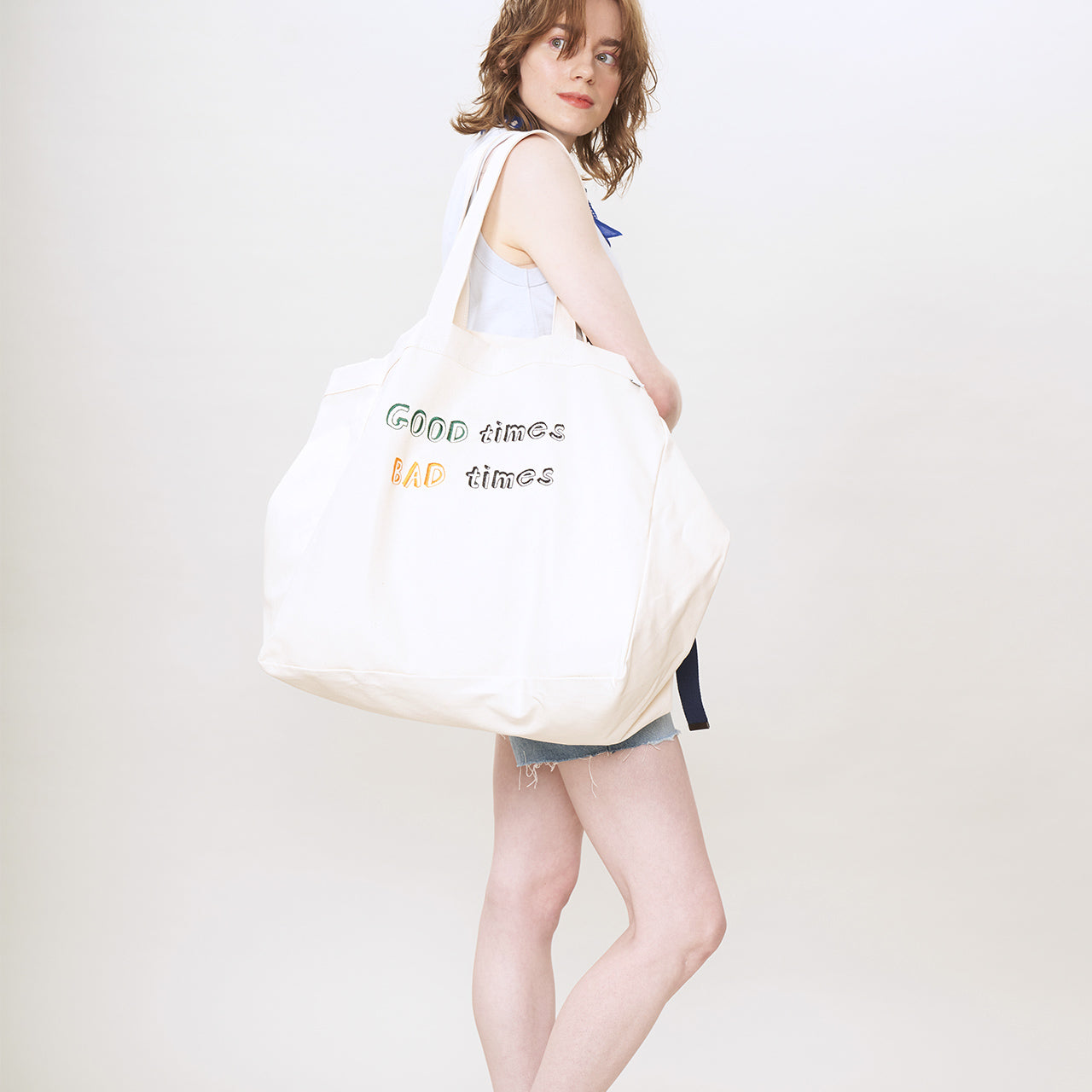 ビッグマーケットトート 刺繍 コットン drifter ドリフター