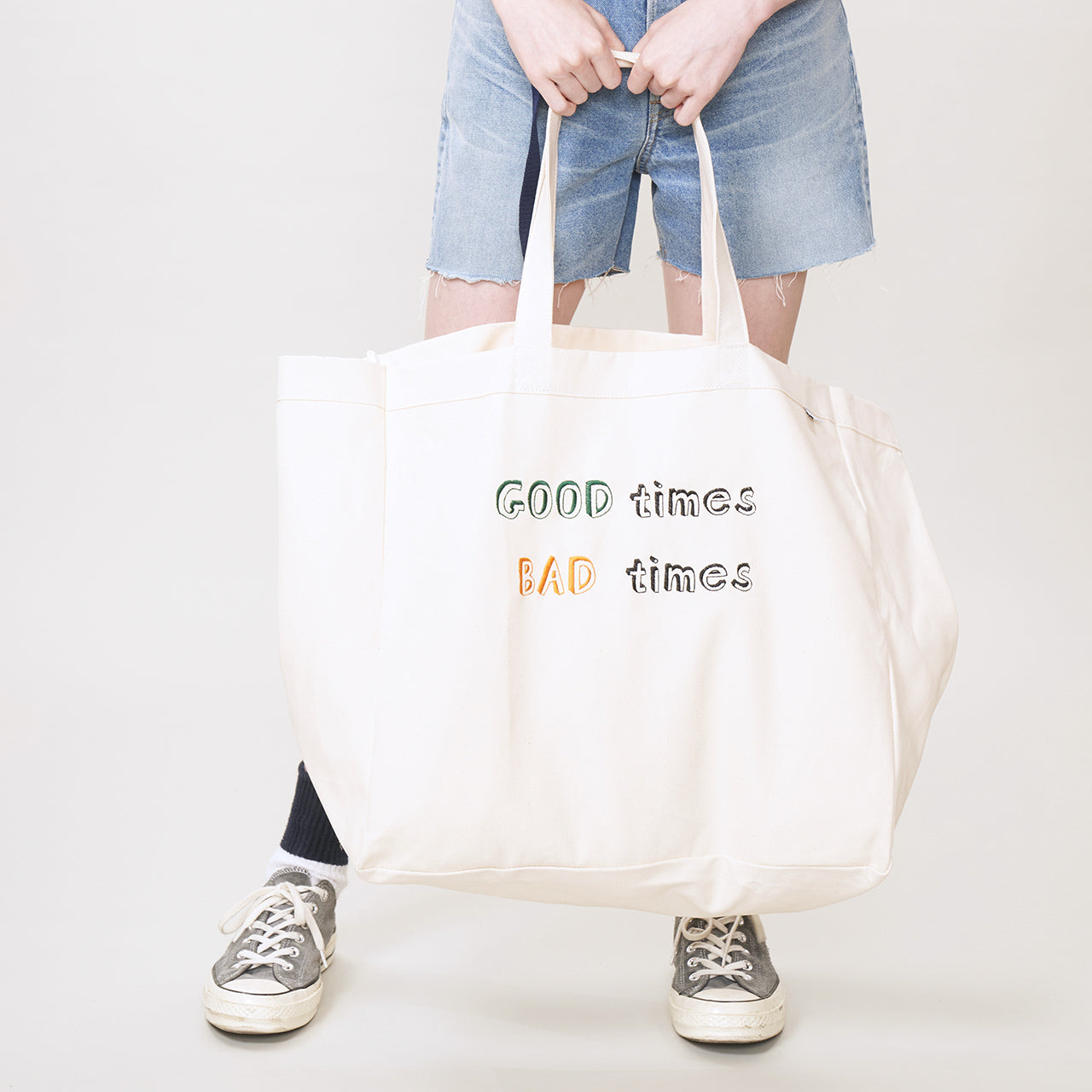 ビッグマーケットトート 刺繍 コットン drifter ドリフター