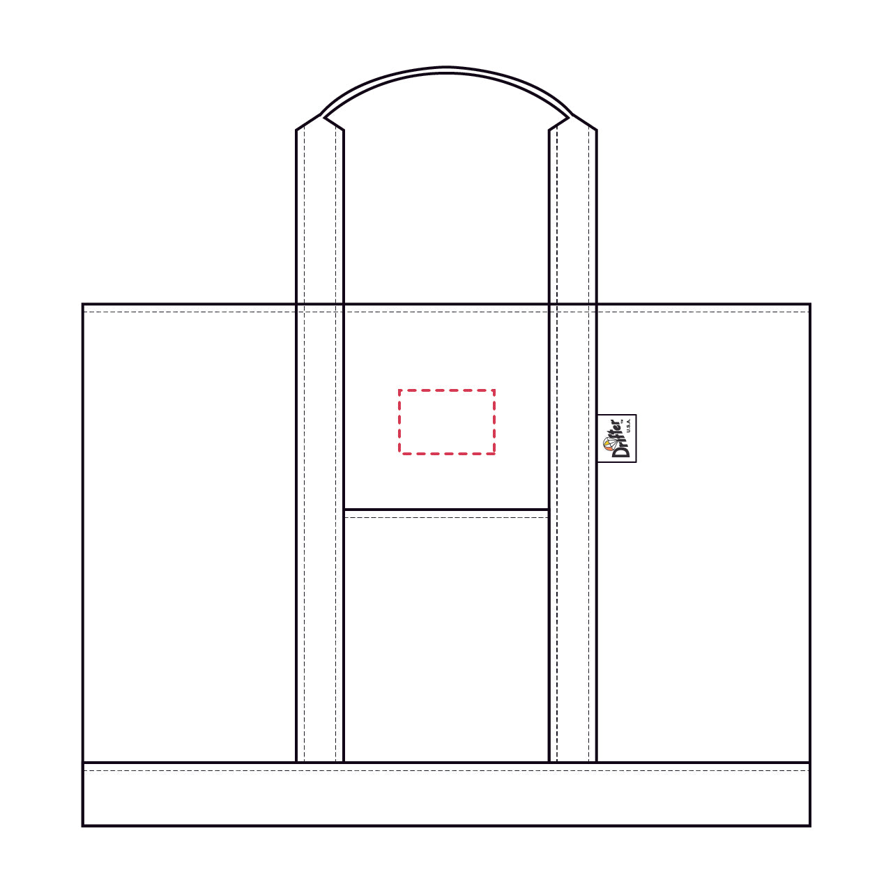 バックアイトート 刺しゅう アイコン