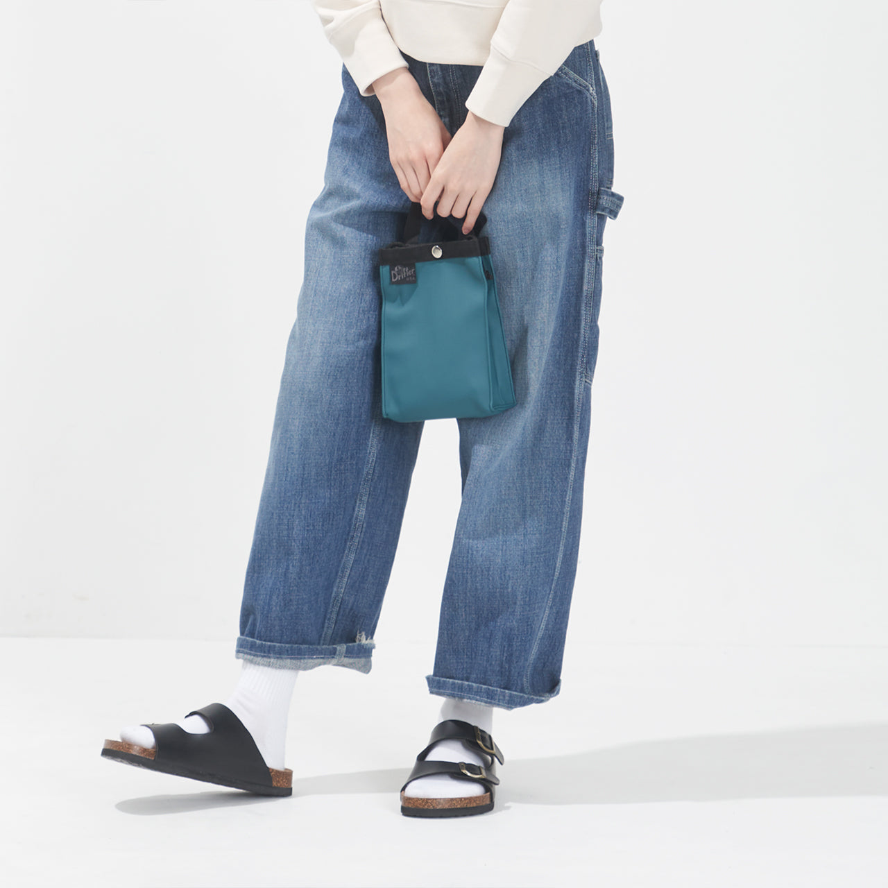 SAMPLE-EASY STRING POUCH FAKE LEATHER BEIGE (BICYCLE)