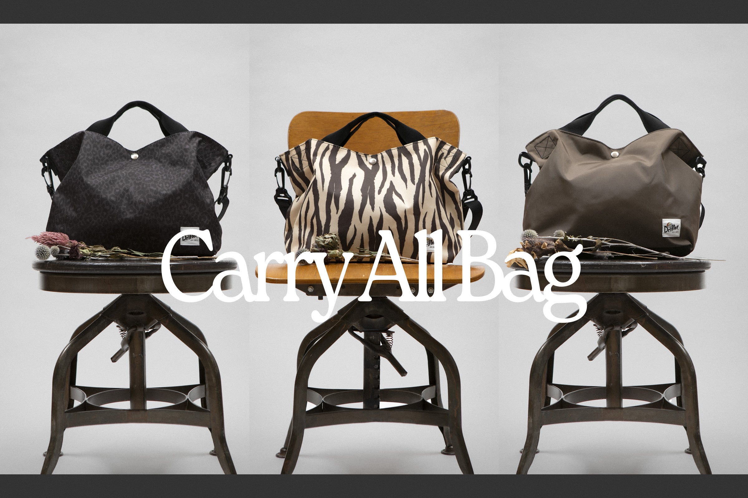 【CARRY ALL BAG】 New Colors "BLACK LEOPARD, DESERT ZEBRA, COFFEE" 新色発売のお知らせ