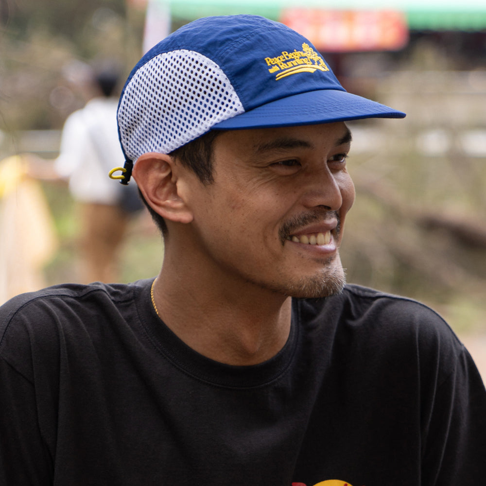 PEACE RUNNERS CAP (OCEAN BLUE) / ピースランナーズキャップ (オーシャンブルー)