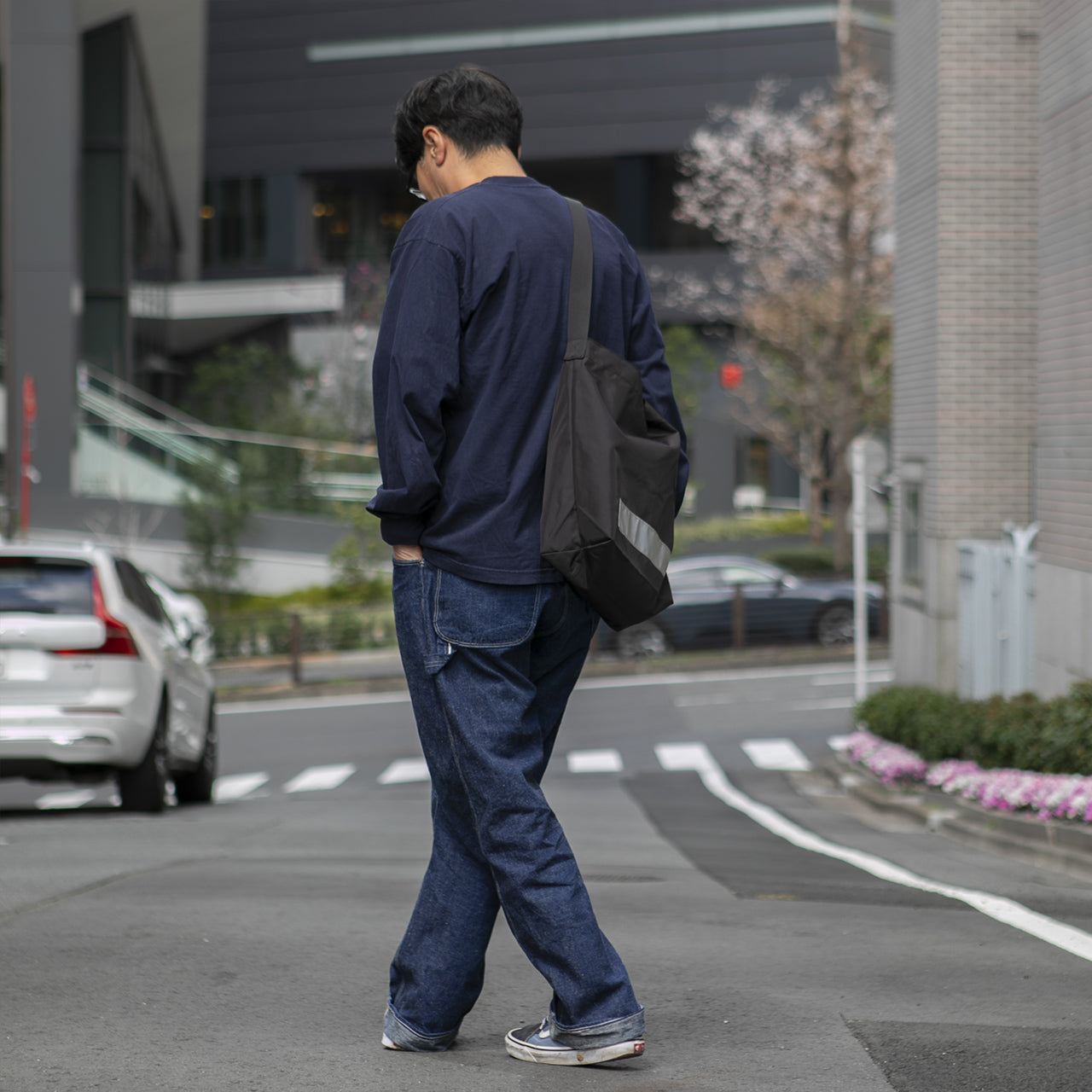 PLAIN SHOULDER BAG【REFLECTOR】 / プレーンショルダーバッグ