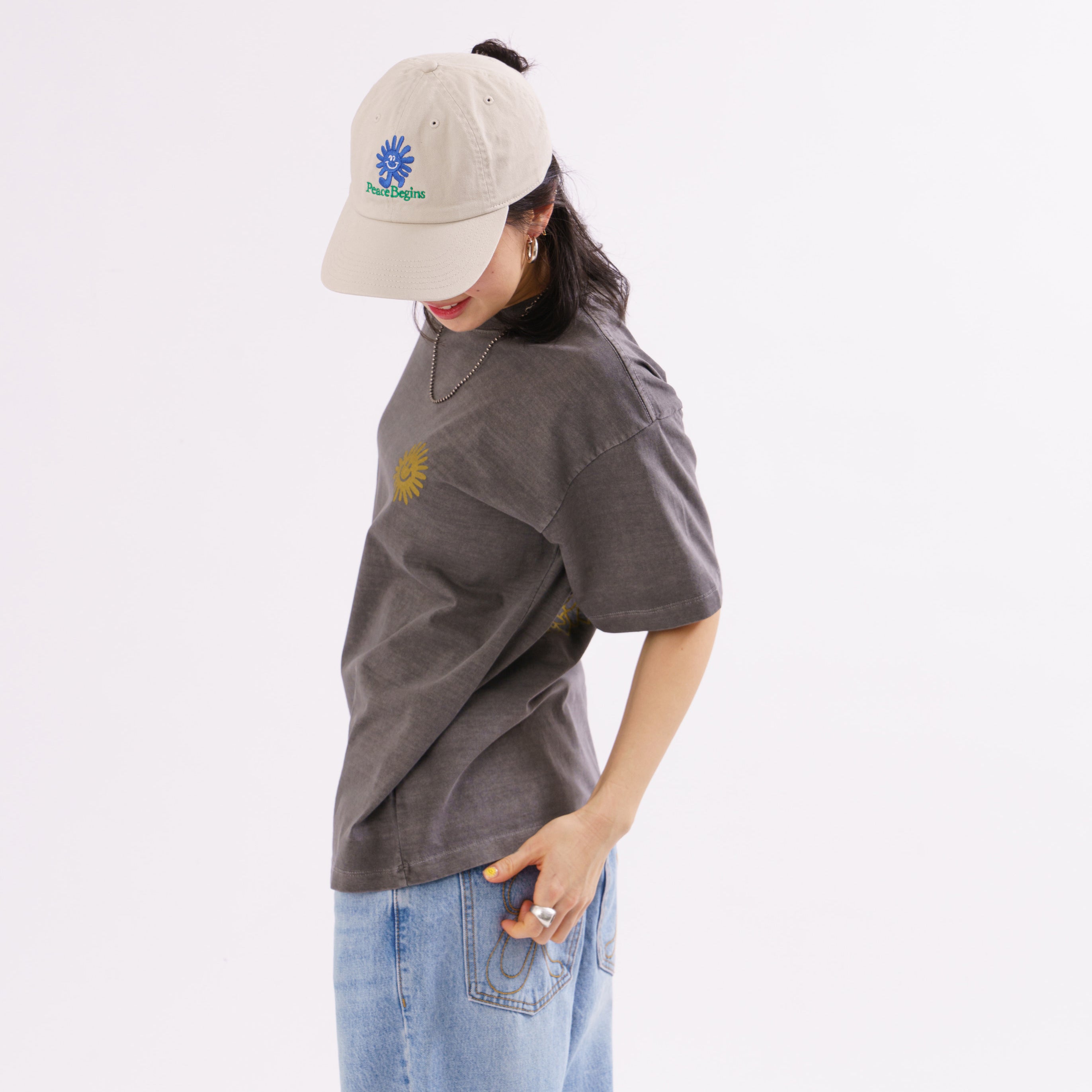 PEACE RUN WASHED CAP (PUTTY) / ピースランウォッシュドキャップ (パテ)